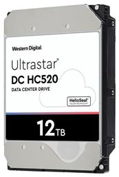 Western Digital Ultrastar DC HC520 12TB HDD Σκληρός Δίσκος 3.5'' SATA III 7200rpm με 256MB Cache για NAS / Server / Καταγραφικό