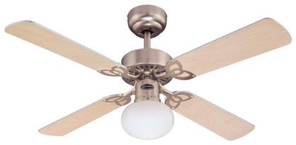 Westinghouse 39W με Φως 105cm Light Maple/Silver Vegas