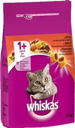Whiskas 1+ Ξηρά Τροφή για Ενήλικες Γάτες με Μοσχάρι 2kg Κωδικός: 17165633 από το Plus4u