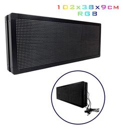 Wifi Κυλιόμενη Πινακίδα LED Μονής Όψης 102x38cm RGB