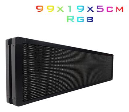 Wifi Κυλιόμενη Πινακίδα LED Μονής Όψης 99x19cm RGB