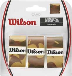 Wilson Camo Comfort Absorption Overgrip Μπεζ 3τμχ από το HallofBrands