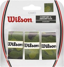 Wilson Comfort Camo Absorption Overgrip Πράσινο 3τμχ από το E-tennis