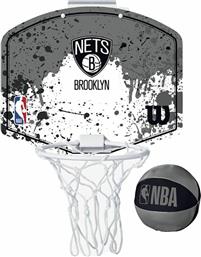 Wilson Παιδική Μπασκέτα Εσωτερικού χώρου Πόρτας με Μπάλα NBA Brooklyn Nets από το MybrandShoes