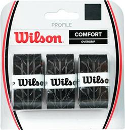 Wilson Profiole Comfort Overgrip Μαύρο 3τμχ
