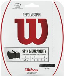 Wilson Revolve Spin Χορδή Τένις Μαύρη 12.2m, Φ1.25mm