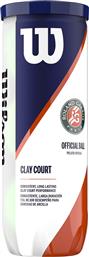 Wilson Roland Garros Clay Μπαλάκια Τένις για Τουρνουά 3τμχ από το MybrandShoes
