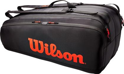 Wilson Tour 12-Pack Τσάντα Πλάτης Τένις 12 Ρακετών Μαύρη από το Z-mall