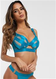 Wolf & Whistle Fuller Bust wide elastic bra with gold hardware in green από το Asos