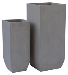 Woodwell Flower Pot 1 Set 2 Γλάστρες Cement Grey από το Esmarket