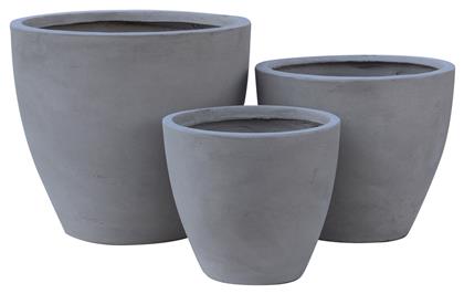 Woodwell Flower Pot 3 Set Cement Grey Ε6302,S