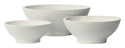 Woodwell Flower Pot-9 Set 3 σε χρώμα Milk White