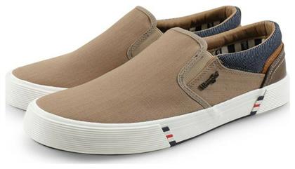 Wrangler Monument Πάνινα Ανδρικά Slip-On Μπεζ από το CasualShoes