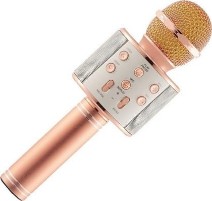WSTER Ασύρματο Μικρόφωνο Karaoke σε Ροζ Χρυσό Χρώμα από το Public