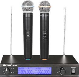 WVNGR Σύστημα Karaoke με Ασύρματα Μικρόφωνα WG-2009 σε Μαύρο Χρώμα
