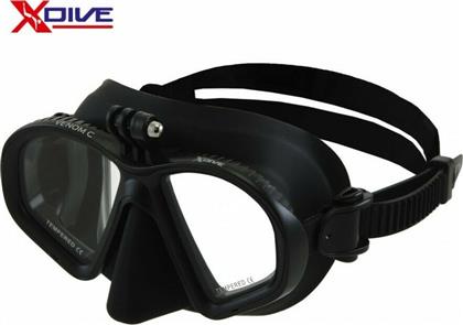 XDive Μάσκα Θαλάσσης Σιλικόνης Venom C σε Μαύρο χρώμα από το Esmarket