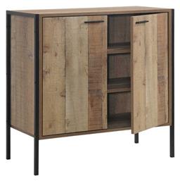 Ξύλινη Pallet-W με 3 Ράφια Καφέ 80x40x80cm Ε8440,W