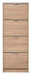 Ξύλινη Παπουτσοθήκη Gyda με 4 Ράφια Μπεζ 60x20x148cm
