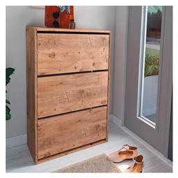 Ξύλινη Παπουτσοθήκη Nave με 3 Ράφια Pine Oak Μ73.6xΠ24xΥ110cm