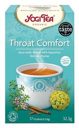 Yogi Tea Throat Comfort Γλυκόριζα / Τζίντζερ / Κάρδαμος 17 Φακελάκια 32.3gr