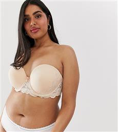 Yours Plus Size Multiway strapless bra in beige από το Asos