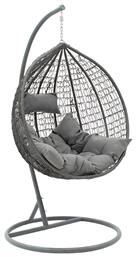 Zafer Φωλιά με Βάση Rattan Μ106xΠ103xΥ200cm Ανθρακί