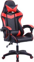 Zita Plus A6000 Καρέκλα Gaming Δερματίνης Μαύρο/Κόκκινο