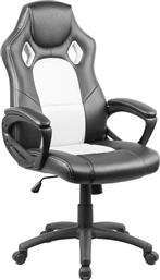 Zita Plus A6160 Καρέκλα Gaming Δερματίνης Μαύρο/Λευκό