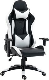 Zita Plus A6190 Καρέκλα Gaming Δερματίνης Μαύρο/Λευκό από το Designdrops