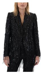 Zoya Blazer Γυναικείο Σακάκι Μαυρο με Παγιέτες
